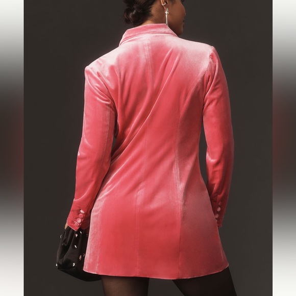 GOOD AMERICAN VELVET BLAZER MINI DRESS - Picture 7 of 9